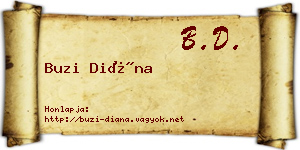 Buzi Diána névjegykártya
